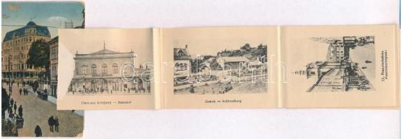 Przemysl, Plac na bramie / Platz am Tor / square; leporellocard with railway station, castle, milita...