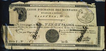 Franciaország / Rouen 1797-1803. 20Fr T:IV- R!