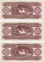 1989. 100Ft (3x) sorszámkövetők T:I,I- több darabon törés nélküli hajlás
Adamo F36