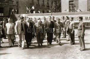 1948 Budapest, műhely avatás - politikusok részvételével - a GANZ Villamossági Gyárában, Rózsa Györg...