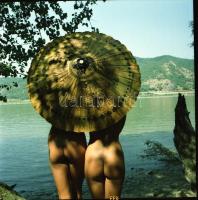 cca 1989 Vegyes válogatás, szolidan erotikus felvételek, 6 db vintage negatív, + 9 db vintage fotó é...