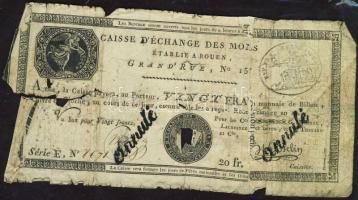 Franciaország / Rouen 1797-1803. 20Fr T:IV- R!