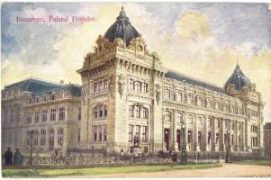 Bucharest, Bukarest, Bucuresti; Palatul Postelor / Post office (EK)