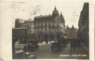 Bucharest, Bukarest, Bucuresti; Calea Victoriei / street view, automobiles, shops