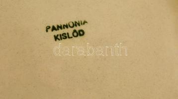 Pannonia Kislőd és Városlőd kézzel festett mélytányér ( 6 db), fűszertartó, kis váza, apró máz hibák...