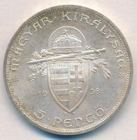 1938. 5P Ag "Szent István" T:1-
Adamo P8.1