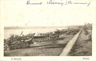 Turnu Severin, Szörényvár; Portul / kikötő / port with steamships (fl)