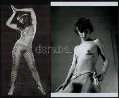 cca 1972 Felszerelések, kiegészítők, dekorációk, szolidan erotikus felvételek, 8 db vintage negatív,...