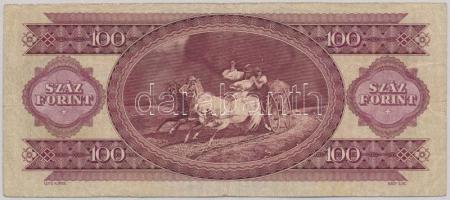 1980. 100Ft, Fekete János, a Magyar Nemzeti Bank elnökhelyettesének saját kezű aláírásával T:III