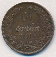Románia 1867. 10b Cu "WATT & Co." T:2,2-
Romania 1867. 10 Bani Cu "WATT & Co...