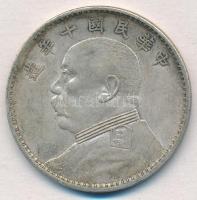 Kína 1914. 1$ (1Y) Ag "Yüan Shihkai" 7 karakter T:2,2-
China 1914. 1 Dollar (1 Yuan) Ag &...