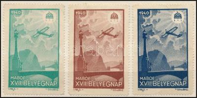 1940 MABOE XVII. bélyegnap 6 klf levélzáró