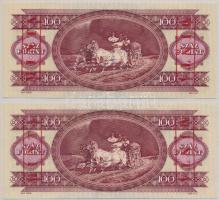 1984. 100Ft piros "MINTA" felülnyomással és perforációval (2x), sorszámkövetők "B000 ...