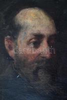 cca 1800 Jelzés nélkül: Férfi portré. Olaj, vászon, festék kopásokkal, 24,5×18,5 cm