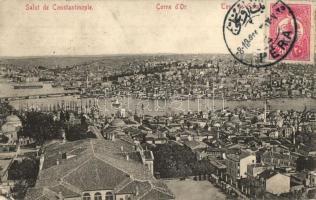 Constantinople, Istanbul; Corne dOr, Tour de Galata / Golden Horn, Galata Tower. TCV card (EK)