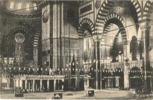 Constantinople, Istanbul; Interieur de la Mosquée Suléimanié / Süleymaniye Mosque interior (EK)