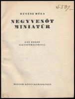 Révész Béla: Negyvenöt miniatűr. Fáy Dezső 15 fametszetes illusztrációival. Bp.,(1922), Mentor, (Glo...