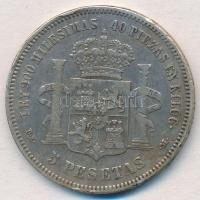 Spanyolország 1876. 5P Ag "XII. Alfonz" T:2- ph.
Spain 1876.(76) 5 Pesetas Ag "Alfon...