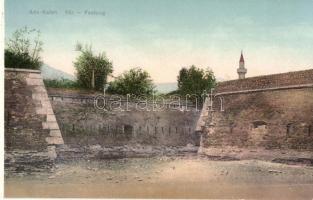 Ada Kaleh, Vár / Festung / castle wall - képeslapfüzetből / from postcard booklet
