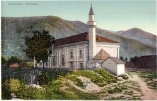 Ada Kaleh, Török mecset / Moschee / mosque - képeslapfüzetből / from postcard booklet (gyűrődés / crease)