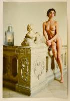 cca 1988 Menesdorfer Lajos (1941-2005) budapesti fotóművész hagyatékából, feliratozott, vintage fotóművészeti alkotás (Ha csak emlék az élet), 36,5x25 cm