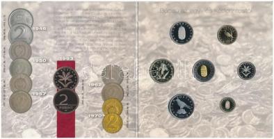 2008. 1Ft-100Ft (7xklf) "Búcsú az egy- és kétforintostól" forgalmi sor dísztokos szettben ...