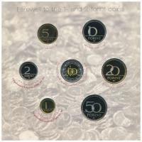 2008. 1Ft-100Ft (7xklf) "Búcsú az egy- és kétforintostól" forgalmi sor dísztokos szettben ...