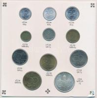 1993. 10f-200Ft (11xklf) forgalmi sor dísztokban, egylapos verzió, benne 200Ft Ag "MNB" T:...