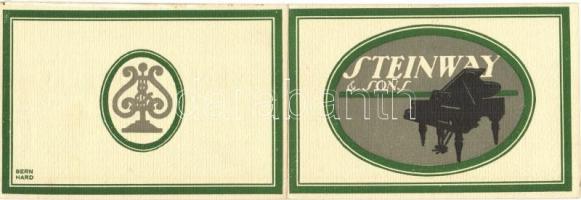 Steinway & Sons Pianohaus / Piano shop advertising folding card (non PC)