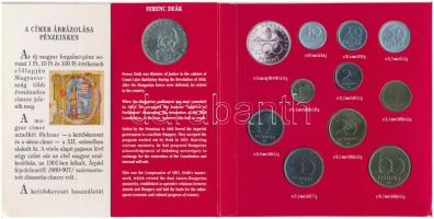 1994. 10f-200Ft (11xklf) forgalmi sor dísztokban, közte 1994. 200Ft Ag "Deák", "Magya...