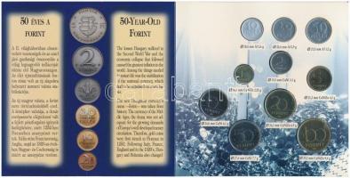 1996. 10f-100Ft 10klf db "50 éves a forint" forgalmi sor dísztokban T:BU 
Adamo FO29