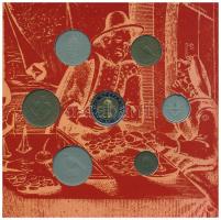 2001. 1Ft-100Ft (7xklf) forgalmi sor dísztokban, "Magyarország pénzérméi" sorozat T:BU töb...