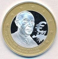 Németország DN Konrad Adenauer aranyozott, jelzett Ag emlékérem (15,23g/0.500/35mm) T:PP kis fo. Germany ND Konrad Adenauer gilt, hallmarked Ag commemorative medal (15,23g/0.500/35mm) C:PP small spots