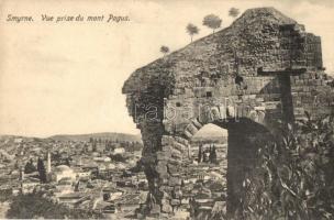 Izmir, Smyrne; Vue prise du mont Pagus / view from the Pagos mountain (Kadifekale). Ed. S. Sarantopoulos