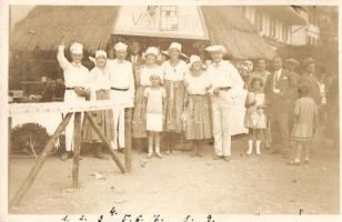 1927 Tátraszéplak, Weszterheim, Tatranska Polianka; Hollandi sátor a személyzettel / Dutch tent with staff. photo