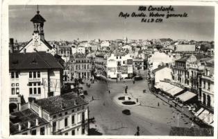 Constanta, Piata Ovidiu, Vedere generala / square, shops of Gheorghe Stanoiu, C. Macovei, Schmoll, Nivea advertisement, automobiles (small tear)