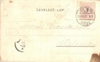 1899 Siófok, Balatoni fürdő, fürdőzők. Brucksteiner és Fia litho (felületi sérülés / surface damage)