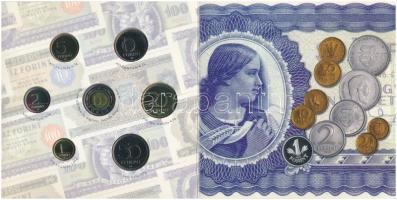 2006. 1Ft-100Ft (8xklf) forgalmi sor szettben, benne 1946-os 1Ft Ag "Hatvanéves a Forint" ...