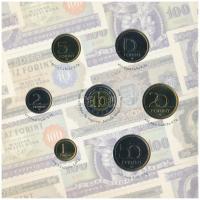 2006. 1Ft-100Ft (8xklf) forgalmi sor szettben, benne 1946-os 1Ft Ag "Hatvanéves a Forint" ...