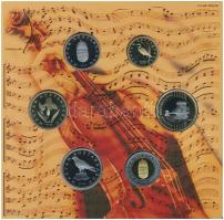 2009. 5Ft-200Ft "Haydn" (7xklf) forgalmi érme sor, benne "Joseph Haydn" Ag emlék...