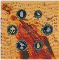 2009. 5Ft-200Ft "Haydn" (7xklf) forgalmi érme sor, benne "Joseph Haydn" Ag emlék...