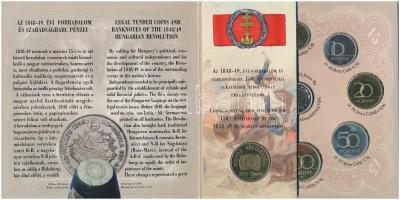 1998. 50f-200Ft (10xklf) forgalmi sor dísztokban + 1998. 100Ft alpakka "1848-1849. Szabadsághar...