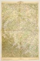 cca 1900 Stanislau (Lemberg) és környéke, katonai térkép részlet, 61x38 cm