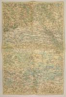 1889 Lemberg (Lviv) és környéke, katonai térkép részlet, 56,5x37 cm