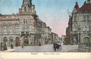 1909 Szeged, Kállay Albert utca, üzletek. Kiadja Endrényi Imre (EK)