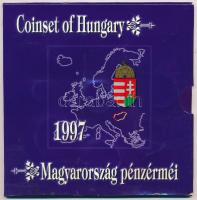 1997. 50f-200Ft (10xklf) forgalmi sor, benne 200Ft Ag "Deák", karton díszcsomagolásban T:BU néhány érmén patina Adamo FO30