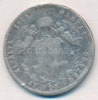 1869GYF 1Ft Ag "Ferenc József / Angyalos címer" Gyulafehérvár T:3 ph., fülnyom 
Hungary 1...