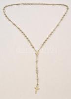 Ezüst (Ag.) rózsafüzér és gyógyszeres dobozka, jelzett, nettó:8 g