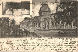 1904 Budapest XIII. Margitsziget, Fürdőház, fürdő kabin belső. Kampmann H. kiadása (EK)