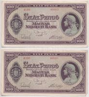 1945. 100P (4x) sorszámkövetők (2+2) T:II-